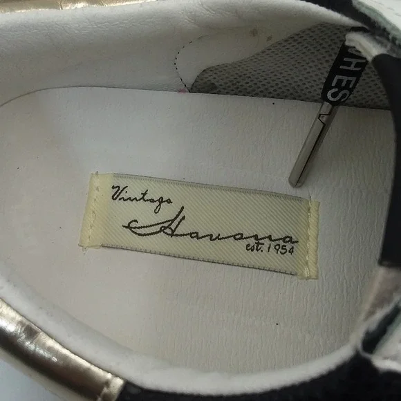 Vintage Havana VH Flair Women's 10 Black Gold Grey White Sneakers Shoes - Picture 11 of 12
